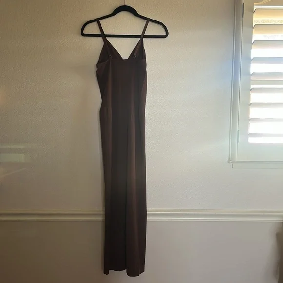 YITTY Collection Fabletics Smooth As Hell Shaping Maxi Dress Bossed Up Brown NWT - Picture 11 of 12
